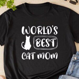 Worlds Best Cat Mom Shirt Cat Mom Shirt Animal Lover Cat Lovers Gift